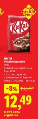 Lidl Płatki śniadaniowe KitKat lub Lion Triple Crunchy oferta