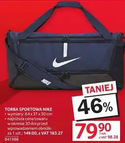 Selgros Torba sportowa Nike wymiary: 64 x 31 x 30 cm oferta
