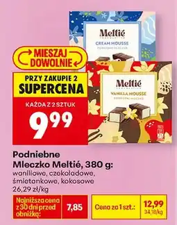 Biedronka Mleczko podniebne waniliowe, czekoladowe, śmietankowe, kokosowe oferta