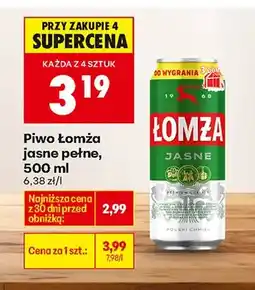 Biedronka Piwo Łomża jasne pełne oferta