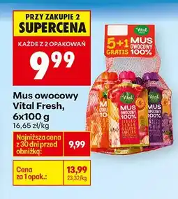 Biedronka Mus owocowy 5+1 GRATIS oferta