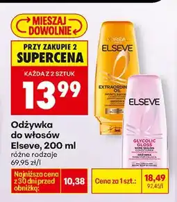 Biedronka Odżywka do włosów różne rodzaje oferta