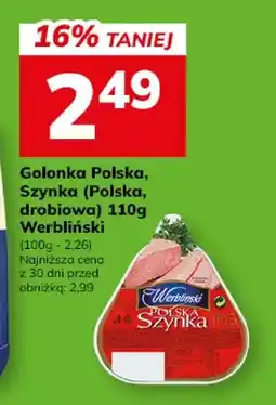 Hitpol Golonka Polska, Szynka (Polska, drobowa) 110g Werblińska oferta