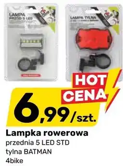 Bricomarche Lampka rowerowa przednia 5 LED STD tylna BATMAN oferta