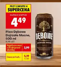 Biedronka Piwo Dębowe Dojrzałe Mocne oferta
