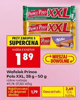 Biedronka Wafelek Prince Polo XXL, różne rodzaje oferta