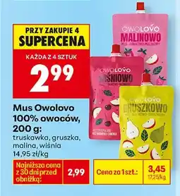 Biedronka Mus owolovo 100% owoców truskawka oferta