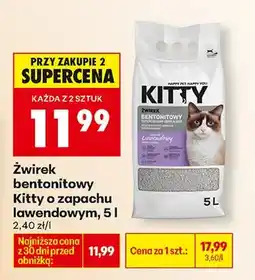 Biedronka Żwirek bentonitowy o zapachu lawendowym oferta