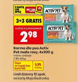 Biedronka Karma dla psa małe rasy, różne rodzaje 3+3 GRATIS oferta