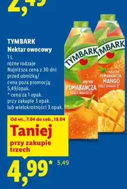 Lidl Nektar owocowy różne rodzaje oferta