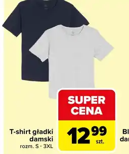 Carrefour T-shirt gładki damski oferta