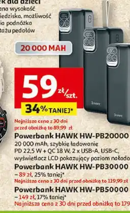 Auchan Powerbank HAWK HW-PB20000 20 000 mAh oferta