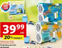 Auchan Podwójny pistolet do baniek One Two Fun oferta