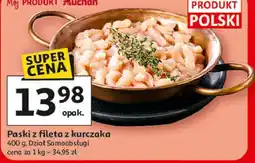 Auchan Paski z fileta z kurczaka oferta