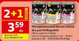 Auchan Monoproteinowa karma mokra dla psa PetRepublic oferta