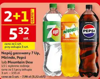 Auchan Napój gazowany 7 Up, Mirinda, Pepsi lub Mountain Dew oferta