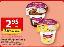 Auchan Deser z bitą śmietaną Ehrmann Grand Dessert oferta