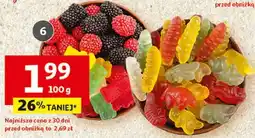 Auchan Żelki misie, dinozaury, dżdżownice, kwaśne koreczki, węże lub malinki oferta