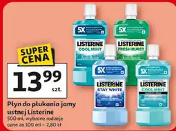 Auchan Płyn do płukania jamy ustnej Listerine 500 ml, wybrane rodzaje oferta