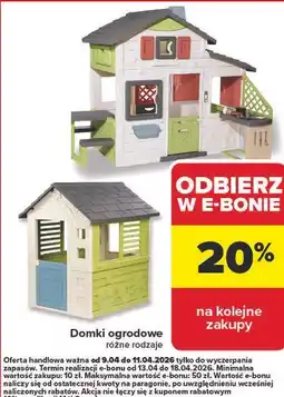 Carrefour Domki ogrodowe oferta