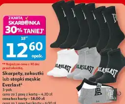 Auchan Skarpety, zakostki lub stopki męskie Everlast 3-pak oferta
