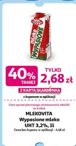 Auchan MLEKOVITA Wypasione mleko UHT 3,2% oferta