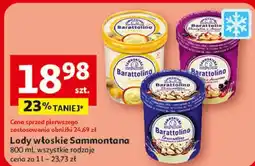 Auchan Lody włoskie Sammontana 800 ml, wszystkie rodzaje oferta