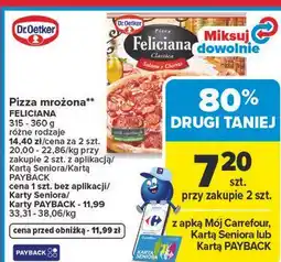 Carrefour Pizza mrożona** FELICIANA 315 - 360 g różne rodzaje oferta