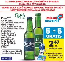 Carrefour Piwo CARLSBERG różne rodzaje oferta