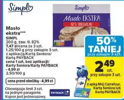 Carrefour Masło ekstra SIMPL oferta