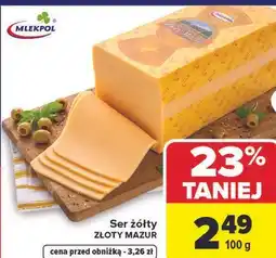 Carrefour Ser żółty ZLOTY MAZUR oferta
