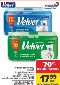 Carrefour Market Papier toaletowy VELVET oferta