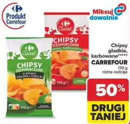 Carrefour Market Chipsy gładkie, karbowane różne rodzaje oferta