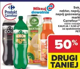 Carrefour Market Sok, nektar, napój, napój gazowany marki Carrefour oferta