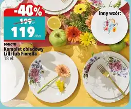 Biedronka DOMOTTI Komplet obiadowy Lilli lub Fiorella 18 el oferta
