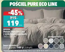 Biedronka Pościel Pure Eco Line z ozdobnymi guzikami 160 x 200 cm oferta