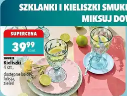 Biedronka SMUKEE Kieliszki 4 szt., dostępne kolory: fuksja, zieleń oferta