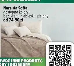 Biedronka Narzuta Softa beż, krem, niebieski i zielony oferta