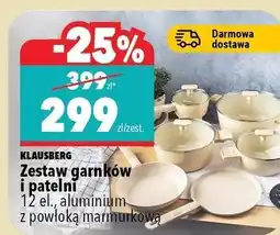 Biedronka Zestaw garnków i patelni 12 el., aluminium z powłoką marmurkową oferta
