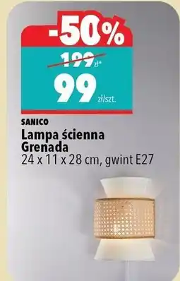 Biedronka Lampa ścienna Grenada 24 x 11 x 28 cm, gwint E27 oferta