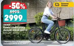 Biedronka ANCHEER Rower elektryczny damski AMAK00012 koła 26, czarny oferta