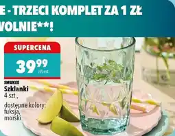 Biedronka SMUKEE Szklanki 4 szt., dostępne kolory: fuksja, morski oferta