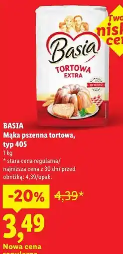 Lidl Basia Mąka pszenna tortowa, typ 405 oferta