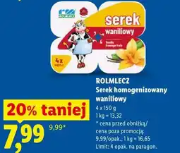 Lidl ROLMLECZ Serek homogenizowany waniliowy oferta