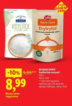 Lidl Belbake / Sante Ksylitol lub erytrytol oferta
