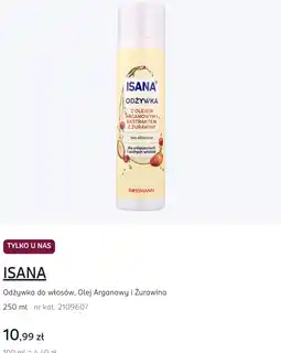 Rossmann ISANA Odżywka do włosów, Olej Arganowy i Żurawina oferta