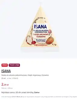 Rossmann ISANA Maska do włosów jednominutowa, Olejek Arganowy i Żurawina oferta