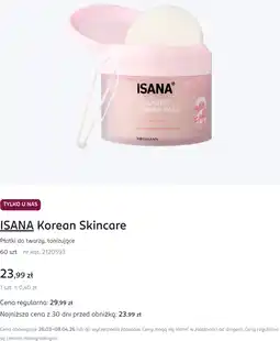 Rossmann ISANA Korean Skincare Płatki do twarzy, tonizujące oferta