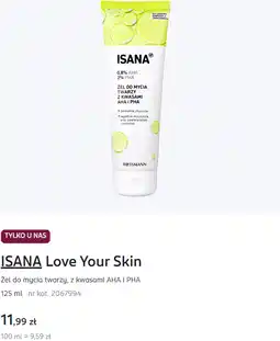 Rossmann ISANA Love Your Skin Żel do mycia twarzy, z kwasami AHA i PHA oferta