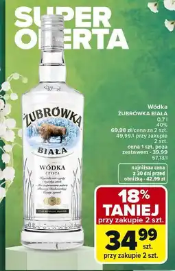 Carrefour Wódka Żubrówka Biała oferta